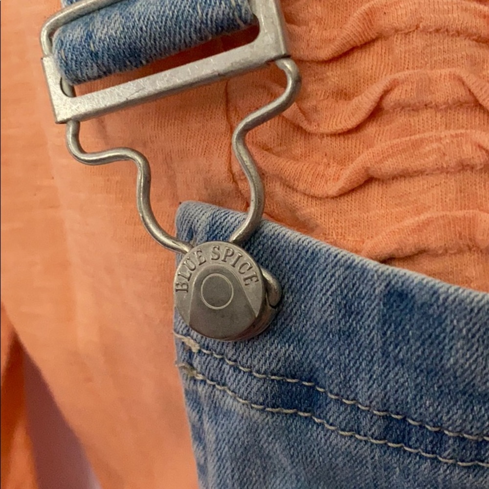 Vintage Denim Jean Overall Shorts Shortalls - Picture 4 of 9